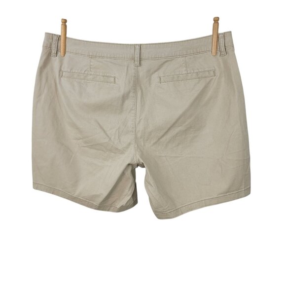 New Ana size 16 Shorts Khaki casual Tan womens Chino Midi Short 7" Inseam - Picture 3 of 6
